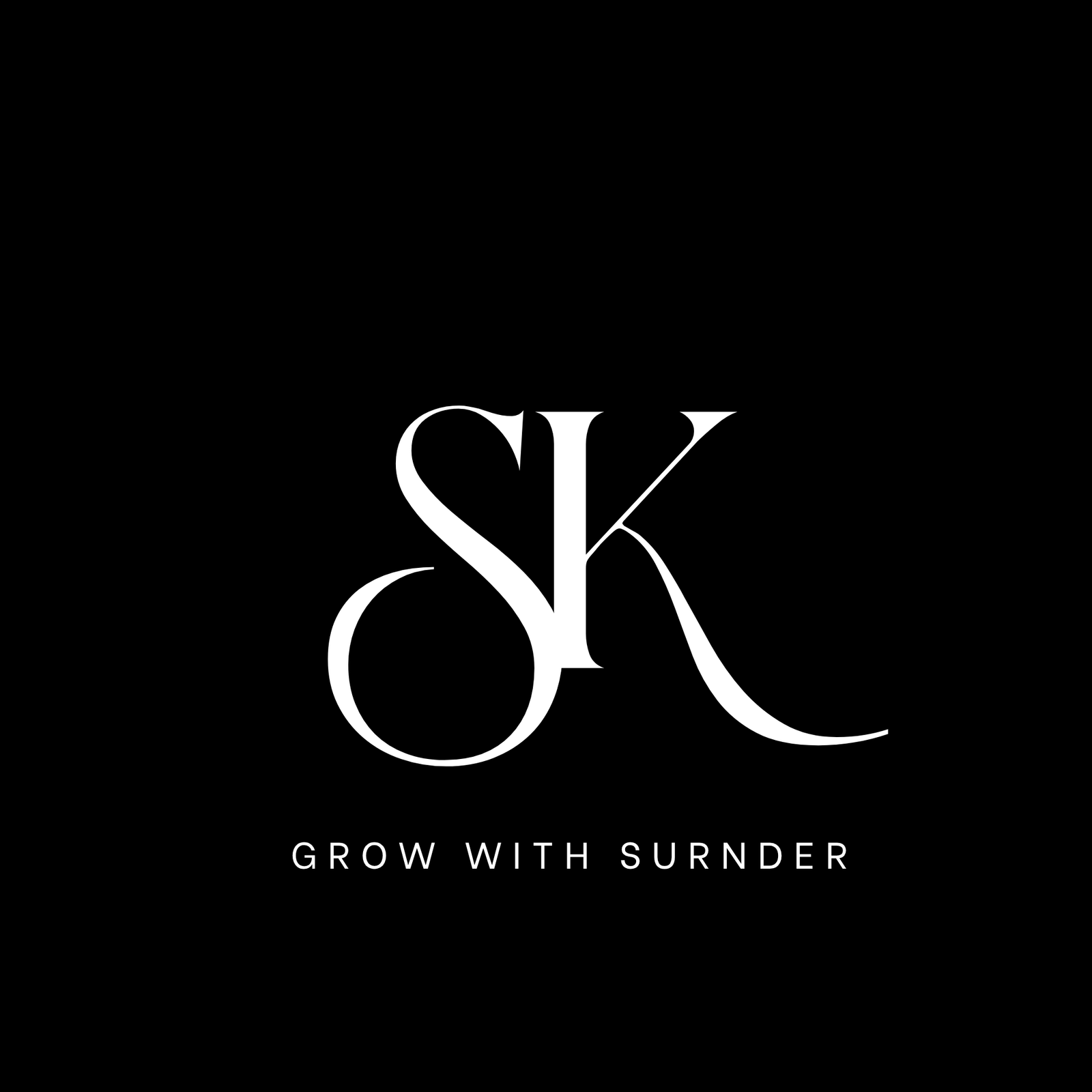 black white minimalist professional initial logo